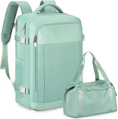 Miniatura 9 de RDTGO Mochila de viaje para mujer, bolsa de viaje para artículos personales para laptop de 17 pulgadas, mochila de mano aprobada por vuelo, mochila