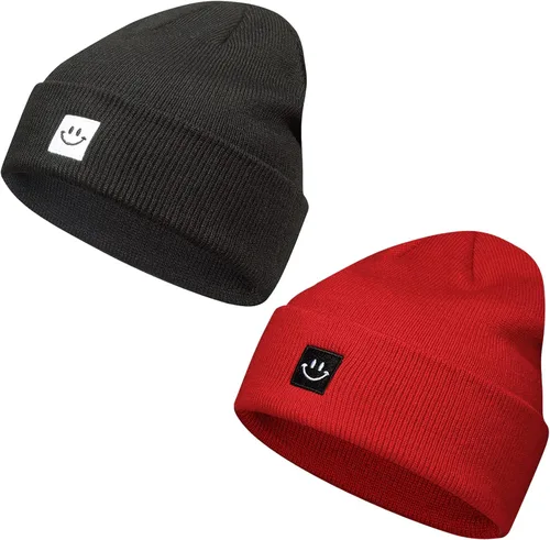 Miniatura 2 de Paladoo Gorro de punto para hombre y mujer, paquete de 2