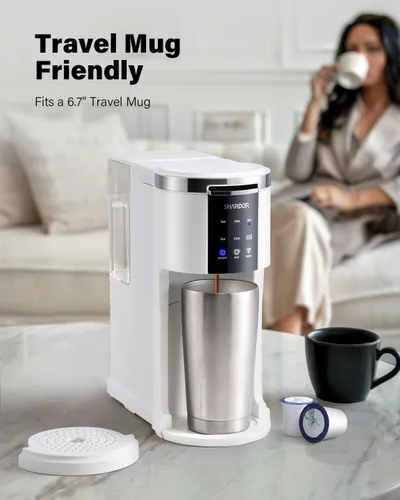 Miniatura 5 de SHARDOR Cafetera 3 en 1 para cápsulas K Cup, cafetera de una sola porción para cápsulas K Cup y café molido y tés, tamaños de preparación de 6 a 14