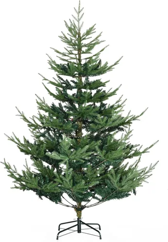 Miniatura 14 de HOMCOM Árbol de Navidad artificial de pino flocado de nieve sin luz de 9 pies de alto con ramas realistas, verde
