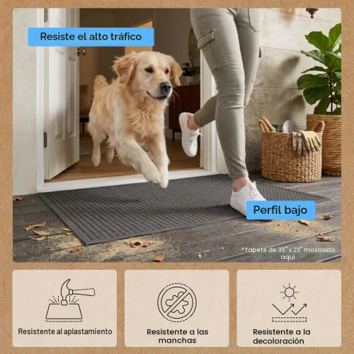 Miniatura 6 de GORILLA GRIP® HydroABSORB - Tapete ultra absorbente para puerta delantera y entrada exterior, atrapa la suciedad y la humedad, tapete de bienvenida