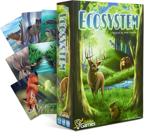 Miniatura 8 de Ecosistema: Sabana - Un Juego de Cartas Familiar Sobre Animales en la Selva Arbustiva de la Sabana Africana - Juego de Ecología Divertido