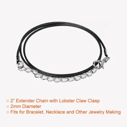 Miniatura 2 de Paxcoo 50 unidades de cordón para collar con cierre a granel para collares, pulseras, joyería, multicolor