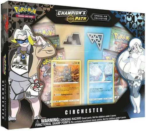 Pokemon Tarjetas - Colección de pines especiales CAMPEON'S PATH (Circhester) (2 pines, 5 paquetes y 2 láminas)