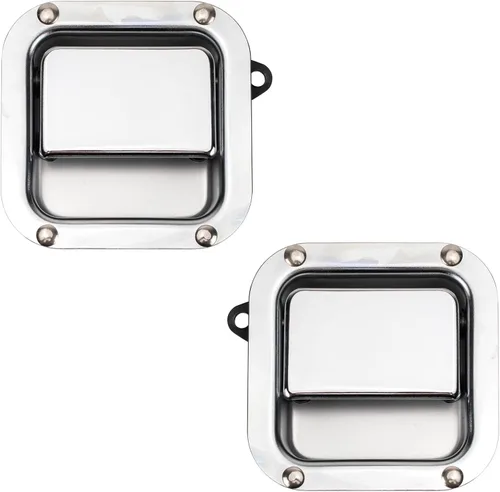 Miniatura 68 de TRQ Juego de 2 manijas de puerta interior trasera cromada y cachemira para Chevy GMC