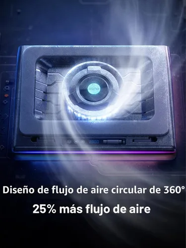 Miniatura 8 de llano V12 Ultra - Almohadilla de refrigeración para laptop con control de software inteligente, soporte para ventilador de laptop RGB