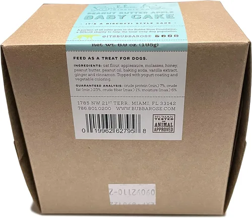 Miniatura 5 de Bubba Rose Biscuit Company: Blue Dog Birthday Baby Cake - Textura crujiente de galletas - Golosina natural gourmet para mascotas - Pastel