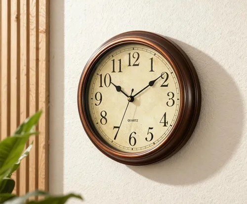 Miniatura 6 de Reloj de pared de 12 pulgadas, funciona con pilas, relojes silenciosos retro para sala de estar, cocina, oficina, escuela, aula, decoración