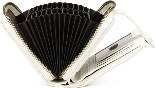 Miniatura 7 de GAEKEAO Leather Credit Card Holder Wallet for Women RFID Blocking Large Capacity Bifold Zipper Card Case Organizer with Wristlet 32 Slots