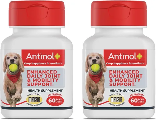 Antinol Plus, suplemento para movilidad, cadera y articulaciones para perros, con almejas de lapa verde y aceite de krill - suplemento para