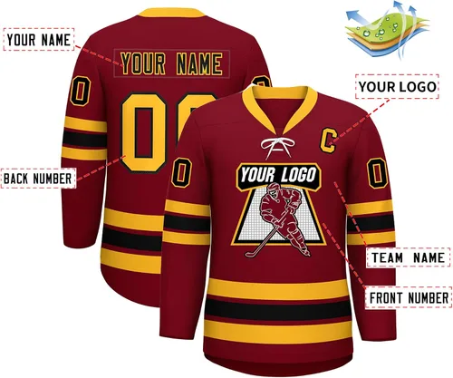 Miniatura 3 de Camiseta de hockey personalizada para hombres y jóvenes, camisetas de práctica cosidas o impresas, número de nombre personalizado Añadir logotipo