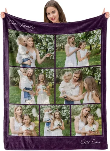 Miniatura 46 de Manta personalizada con imagen, mantas personalizadas para adultos y niños, manta de fotos personalizable, mantas personalizadas como regalo para 5