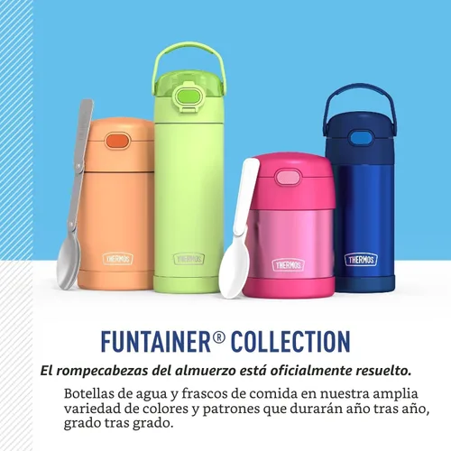 Miniatura 6 de THERMOS FUNTAINER Tarro de comida aislado, 10 onzas, tarro de comida apto para niños, rosa