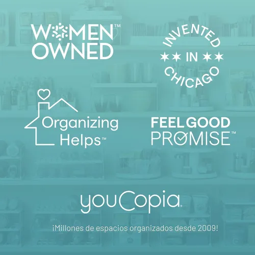 Miniatura 6 de YouCopia StoraLid - Organizador de tapas ajustables para contenedores de alimentos para almacenamiento en gabinetes de cocina, pequeño, paquete de 2
