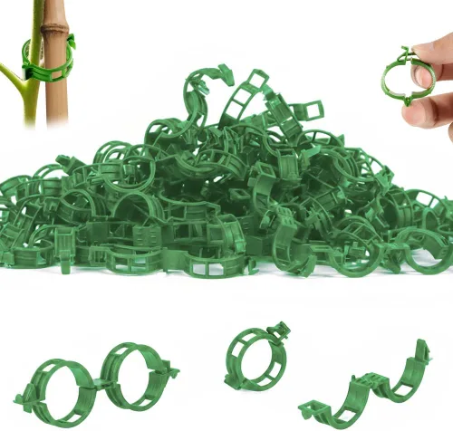 Miniatura 10 de FXOICMI Clips de soporte para plantas, clips de fijación de jardín de plástico para plantas trepadoras, vides de tomate y uva, clips de jardín