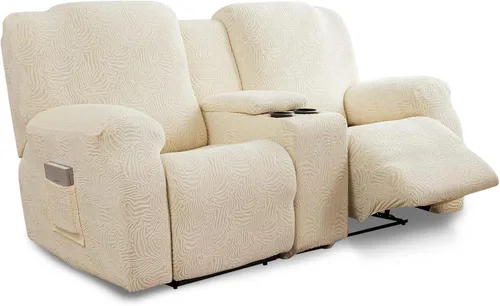 Miniatura 11 de Fundas para Sofá Reclinable Seccional Funda de Sofá para Sofá Reclinable de 3 Asientos, 5 Piezas Funda Elástica para Sofá de 3 Cojines Reclinable