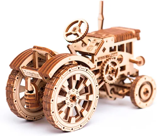 Miniatura 8 de WOODEN.CITY Rompecabezas 3D de tractor para adultos, modelo mecánico de tractor agrícola para adultos y adolescentes, kit de bricolaje de 148 piezas