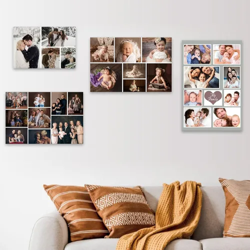Miniatura 4 de DOARTDO Impresiones en lienzo personalizadas con tus fotos, collage personalizado de arte de pared para familia, boda, bebé, mascota, perro, marco 9