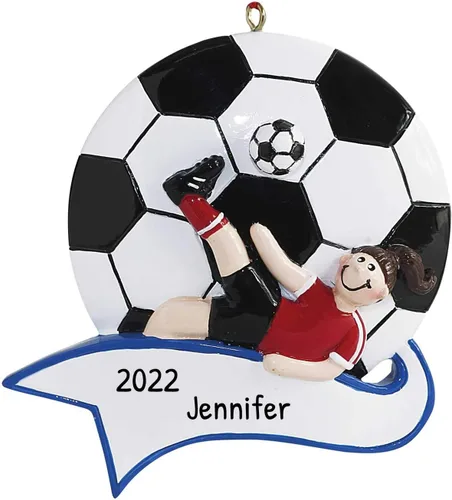Miniatura 10 de Adornos de fútbol 3D para niño para árbol de Navidad, adorno de fútbol personalizado 2025, adornos de Navidad personalizados para niños, regalos