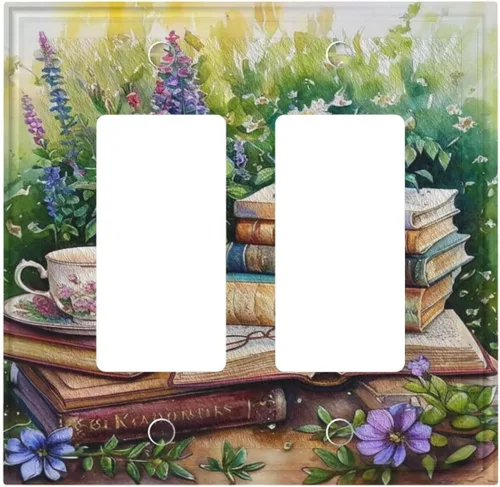 Miniatura 80 de Cubiertas Decorativas de Arte para Interruptores de Luz, Hojas de Otoño, Placa de Pared de Palanca Individual, Cubierta Decorativa de Interruptor