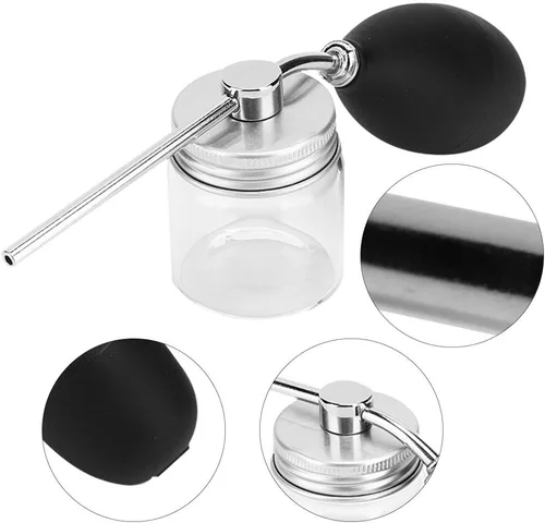 Miniatura 5 de Fibras capilares negras, aplicador de spray de fibra para el cabello, botella para engrosar el cabello, bomba de fibra de construcción, atomizador