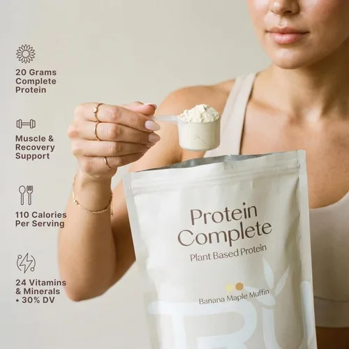 Miniatura 4 de TRU Supplements Proteína en polvo a base de plantas, BCAA, EAA, 0.71 onzas de arroz integral vegano y proteína de guisante, 100 calorías, 27