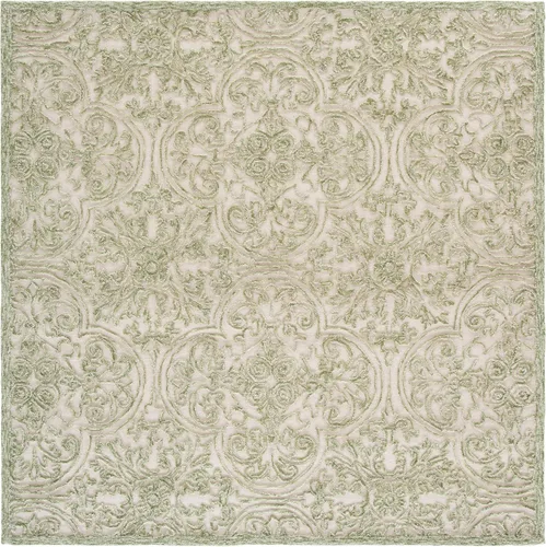 Miniatura 11 de SAFAVIEH Trace Collection - Alfombra decorativa de 2 x 3 pies, color marfil, lana hecha a mano, ideal para zonas de alto tráfico en entrada, sala