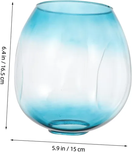 Miniatura 5 de OSALADI Reemplazo de pantallas de lámpara de cristal, 5.9 pulgadas de alto, pantalla de cristal transparente de repuesto, cubierta de luz