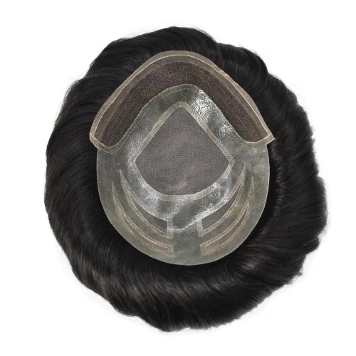 Miniatura 5 de Toupee For Men Real Human Hair System For Men Toupee Black Fine Mono Mens Toupee Brown Hairpiece For Men Lace Front Hair Pieces For Men Protesis