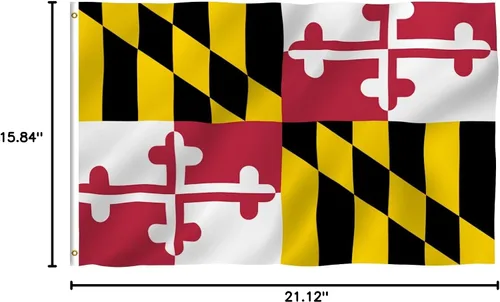 Miniatura 7 de Bandera con los estados de EE.UU., Maryland