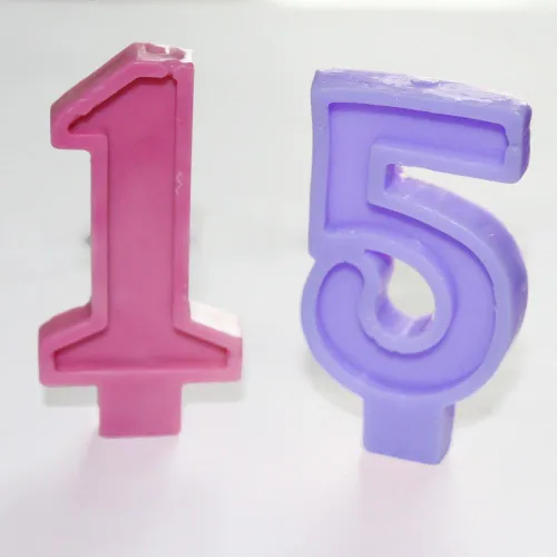 Miniatura 3 de X-Haibei Molde de silicona de caramelo de velas de números para decoración de helado de pastel de cumpleaños