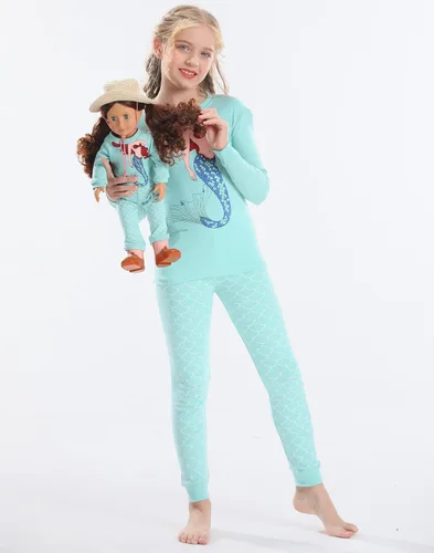 Miniatura 5 de Babyroom Pijamas de algodón a juego para niñas y niños pequeños, 4 piezas, ropa de dormir de Navidad