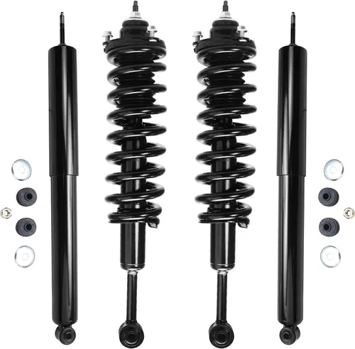 Miniatura 36 de Detroit Axle - Puntales y Amortiguadores para Chevy Traverse Buick Enclave GMC Acadia Saturn Outlook 2007-2012, 2 puntales delanteros con resorte