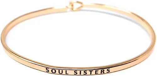 Miniatura 9 de By you - Brazalete con gancho, pulsera delgada grabada con un mensaje positivo e inspirador