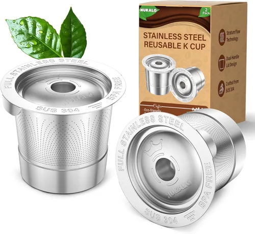 Miniatura 9 de Cápsulas K reutilizables para Keurig: Cápsulas K recargables de acero inoxidable completo, filtro de café reutilizable para máquinas de café Keurig