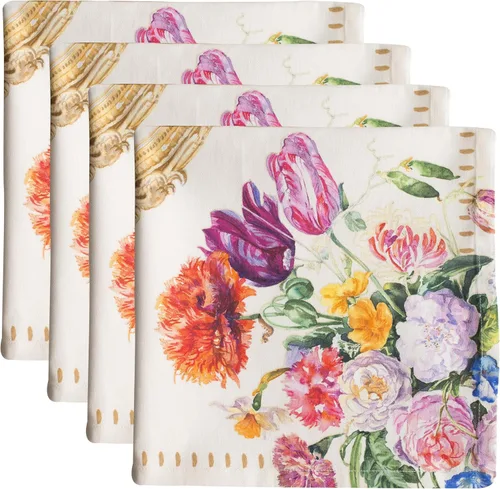 Miniatura 132 de Maison d' Hermine Happy Florals - Juego de 4 servilletas 100% algodón suave y cómodo perfectas para cenas familiares, bodas, fiestas de cóctel, 063