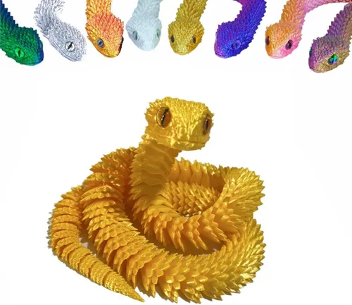 Miniatura 9 de Conjunto de Animales Impresos en 3D Juguetes de Serpiente Impresos en 3D Juguete Fidget Articulado Flexible Impreso en 3D Animales Impresos en 3D