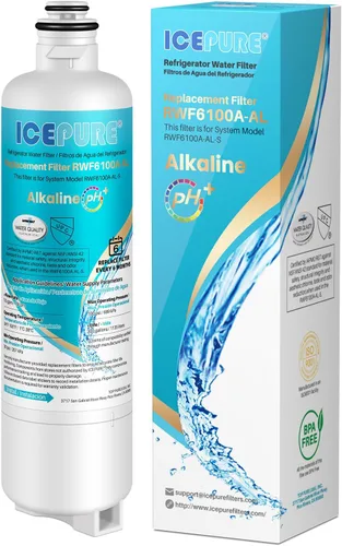 ICEPURE Filtro de agua alcalino BORPLFTR50 de repuesto para refrigerador Bosch Ultra Clarity Pro 11032531, 12033030, BORPLFTR55, 12028325, 11025825,