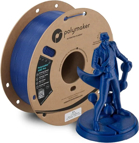 Miniatura 32 de Polymaker Filamento ABS Pro para impresora 3D de 0.069 pulgadas, color negro, ABS de grado de ingeniería de 2.2 lbs con alta resistencia al calor