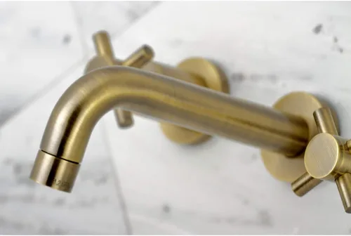 Miniatura 4 de Kingston Brass KS8121DX Concord - Grifo de baño con 2 manijas para montaje en pared, cromo pulido