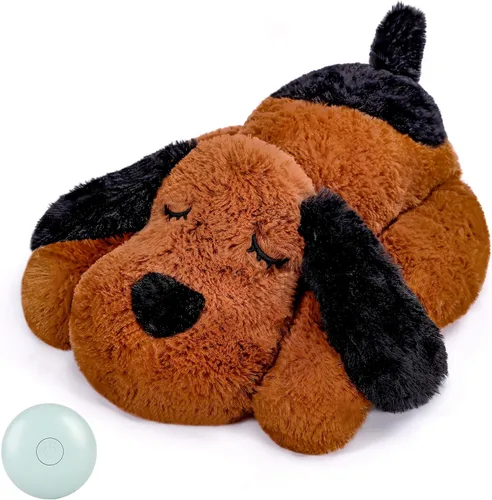 Miniatura 14 de WEOK Juguete de latido del corazón para cachorros, Almohada de acurrucamiento cómoda, Ayuda para aliviar la ansiedad del perro, Juguete de peluche