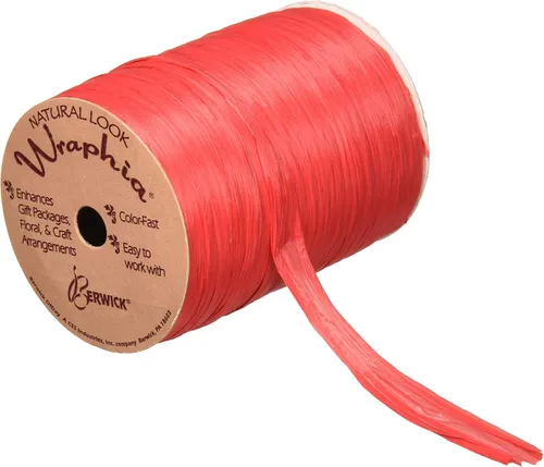 Miniatura 14 de Berwick Offray Cinta de rafia mate de 1/4" de ancho, verde manzana, 100 yardas, 0.276 in