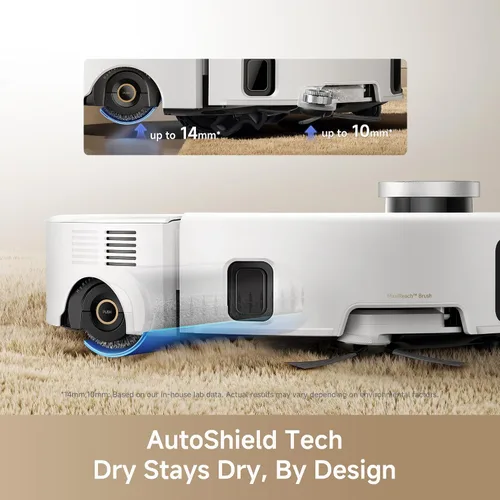 Miniatura 4 de Mova Z60 Ultra Roller SA Robot Aspiradora y Trapeador, succión de 26,000 Pa, fregado con agua tibia y rodillo extensible, estación todo en uno sin