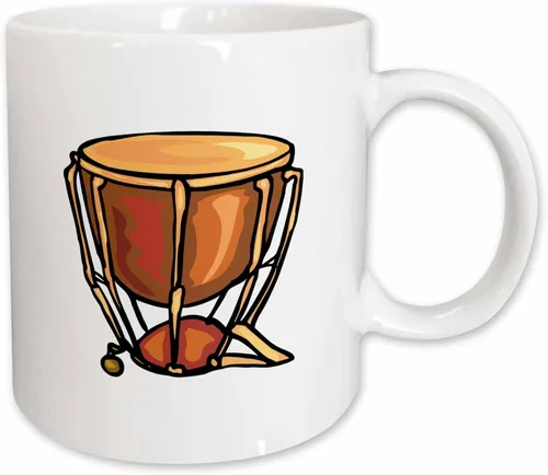 Miniatura 13 de 3dRose Timpani Jagged Realistic Image - Taza de dos tonos, 11 onzas, color negro