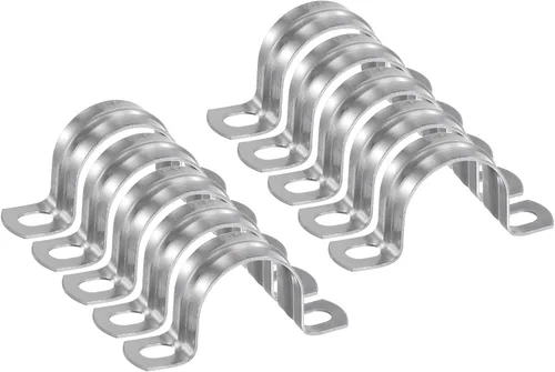 Miniatura 37 de HARFINGTON 10 abrazaderas de conducto de 5/16 pulgadas y 0.315 in, abrazadera de tubo M8 U, correa de tubo rígida de acero inoxidable, soporte