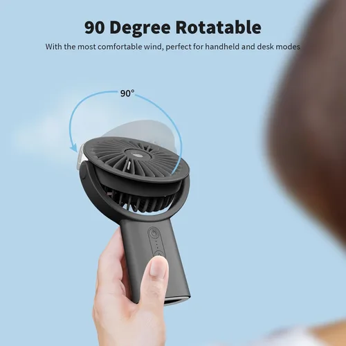 Miniatura 8 de Otlonpe Ventilador de nebulización de mano portátil, pequeño ventilador de niebla recargable personal de mano, ventilador de agua de 4000 mAh