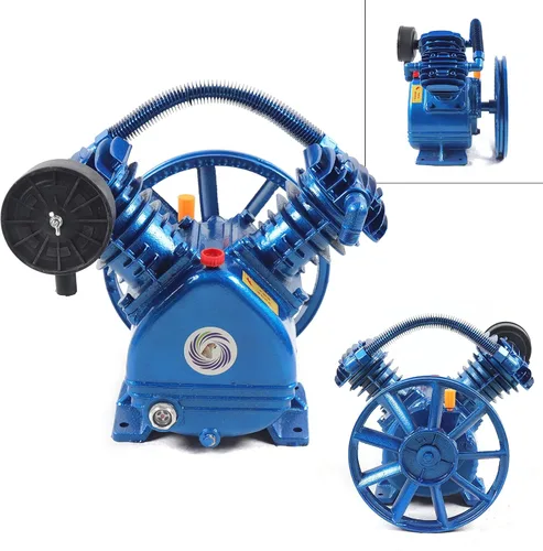 Miniatura 9 de Bomba de compresor de aire,2.2KW 3HP 175PSI doble pistón V estilo bomba de compresor de aire,Cabeza de bomba de compresor de aire de doble etapa