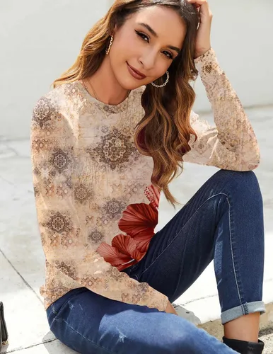 Miniatura 3 de Zeagoo Blusas de otoño para mujer, camisas de manga larga, blusas casuales de algodón, blusas plisadas elegantes 2025