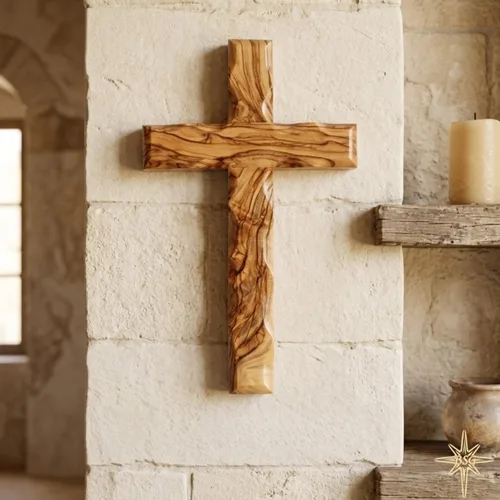 Miniatura 7 de Cruz de pared, cruces de madera de Belén, Tierra Santa. Crucifijo de madera de olivo. Decoración colgante para el hogar. Regalo religioso