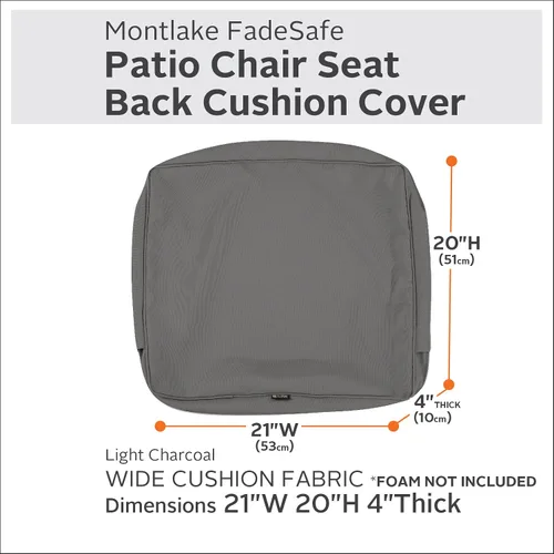 Miniatura 3 de Classic Accessories Montlake - Funda de cojín para patio, carbón claro